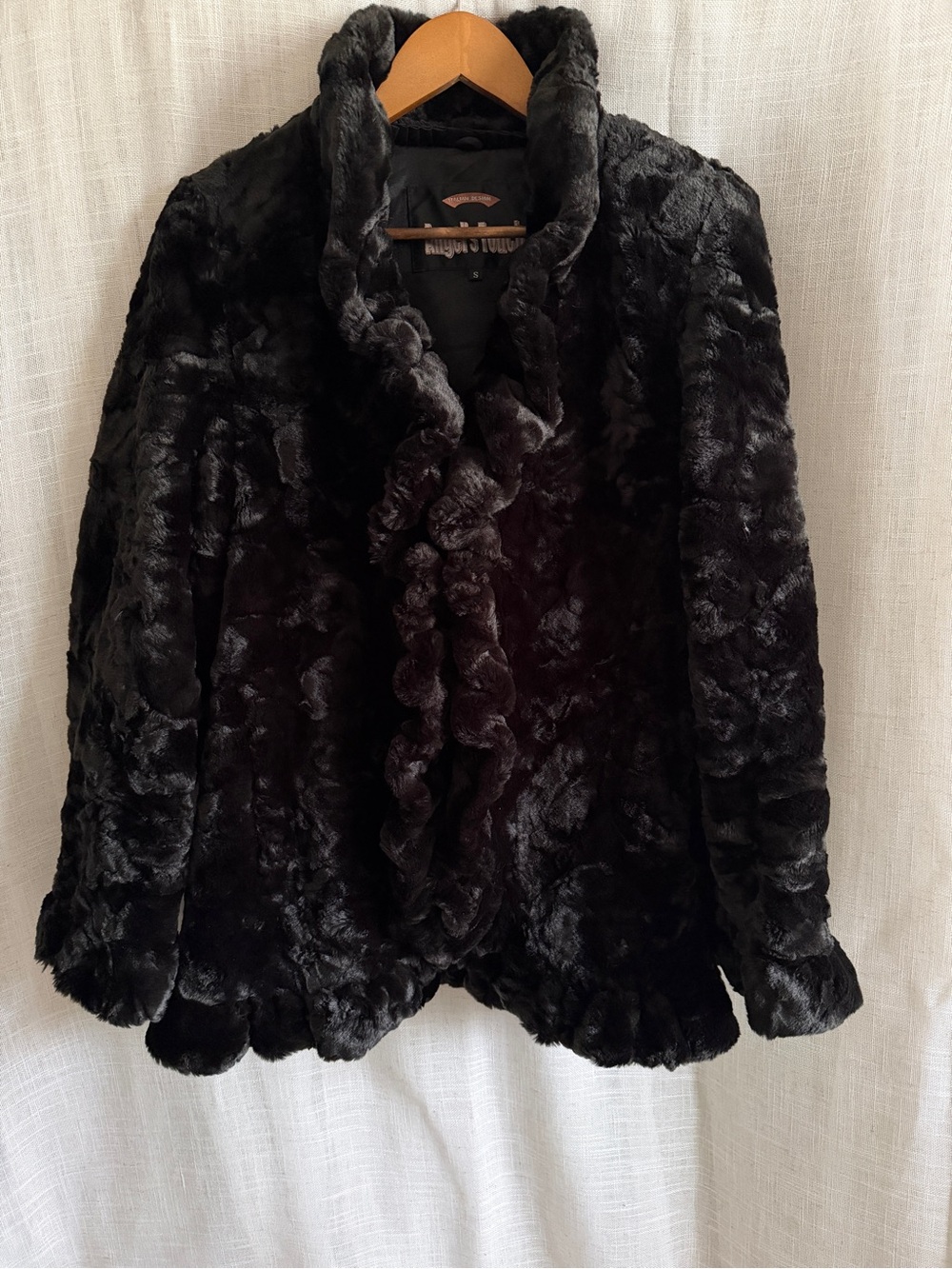 Black Faux Fur Coat